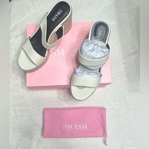 Smash “Luna” Wedge Slide Sandals for Women NWT Size 13